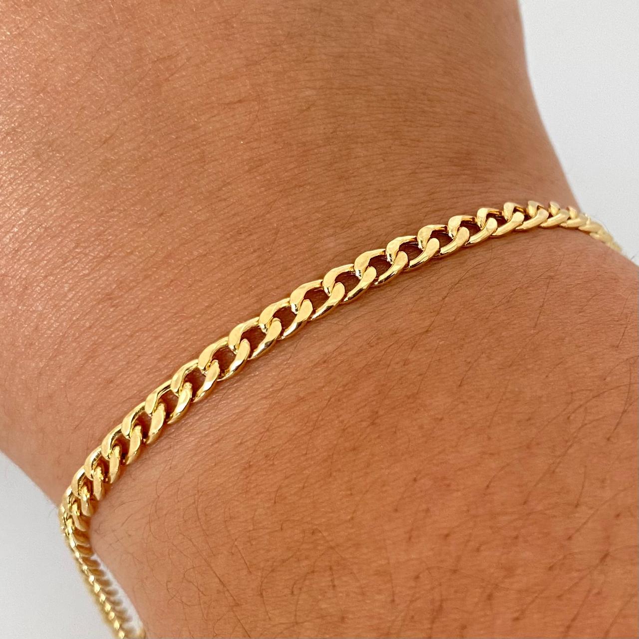 Pulso It cubano Oro amarillo 18k +1 / 3,55 Gr / 3,65 mm / 19,5 Cm